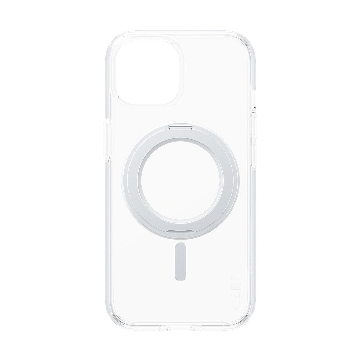 CARE by PanzerGlass® Case Transparent m. Sølv Kickstand & MagSafe iPhone 15