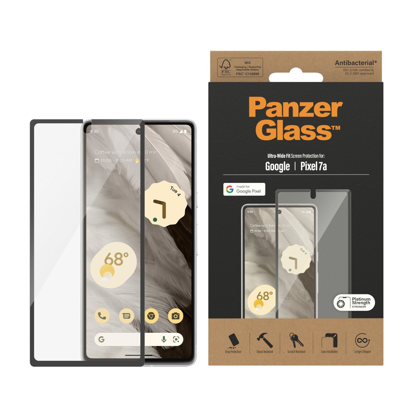 PanzerGlass® Skærmbeskyttelse Google Pixel 7a | Ultra Wide Fit
