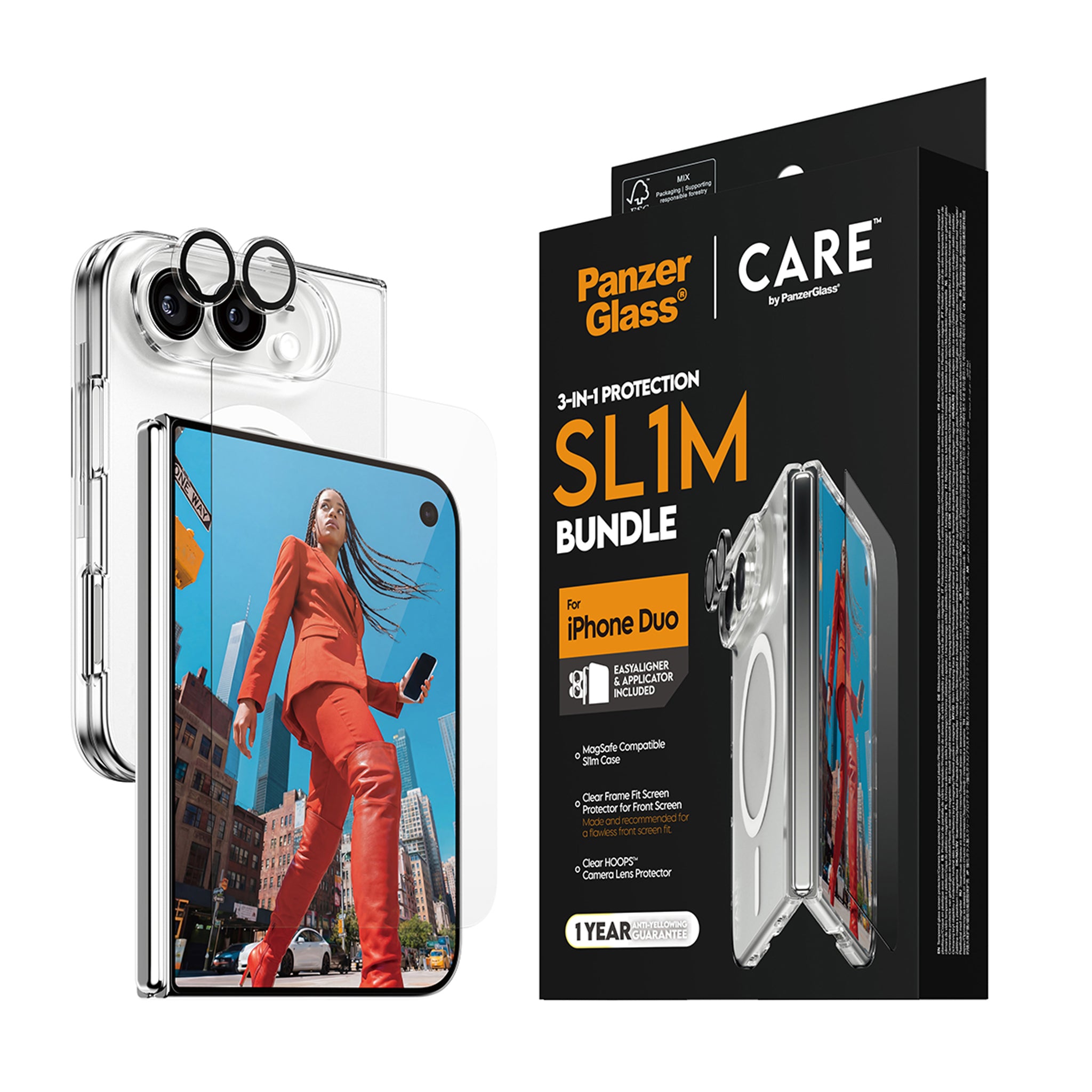 PanzerGlass® | CARE™ by PanzerGlass® 3-i-1 Flagship Pakke iPhone Duo