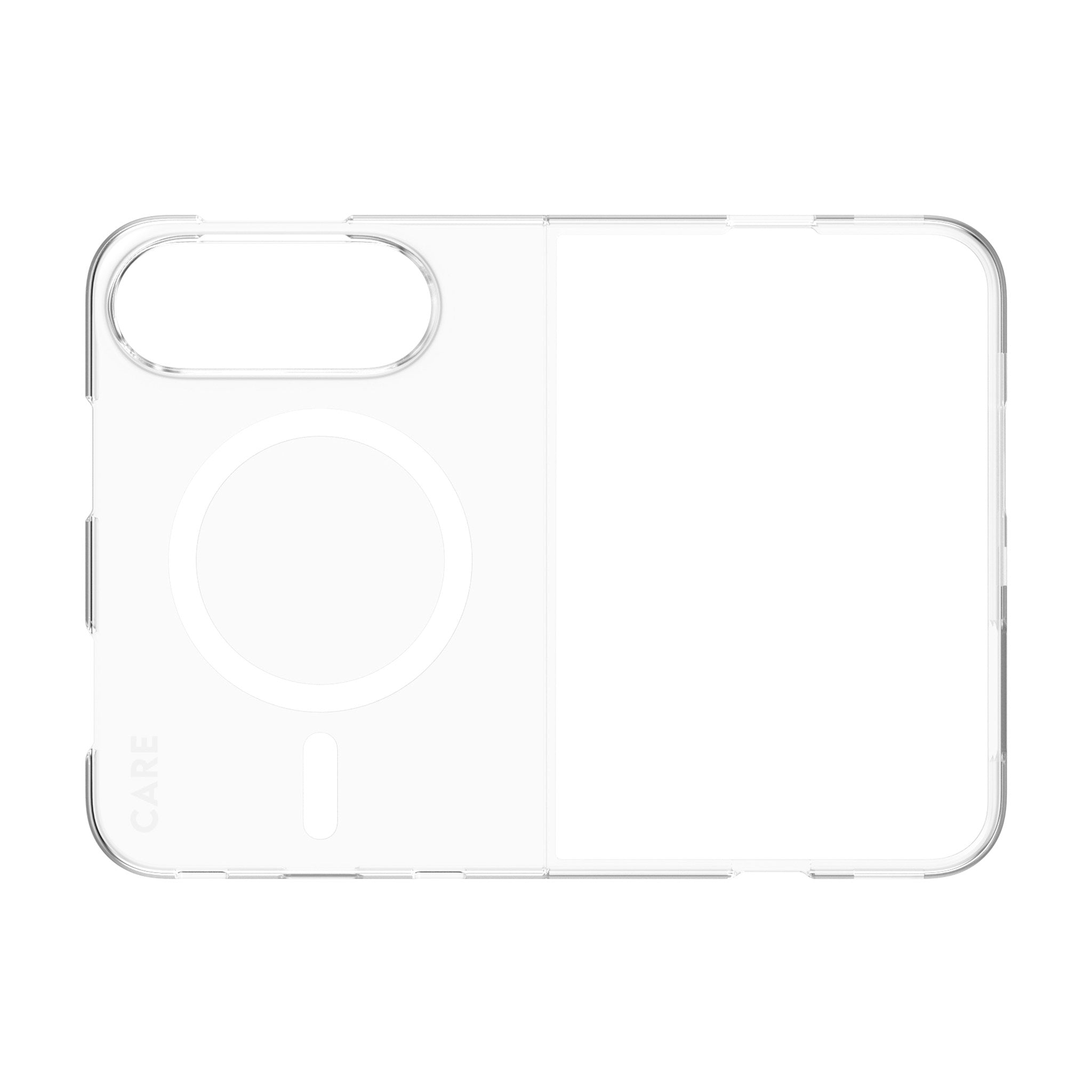 CARE™ by PanzerGlass® SL1M Case Transparent m. Hvid MagSafe iPhone 2026 Fold