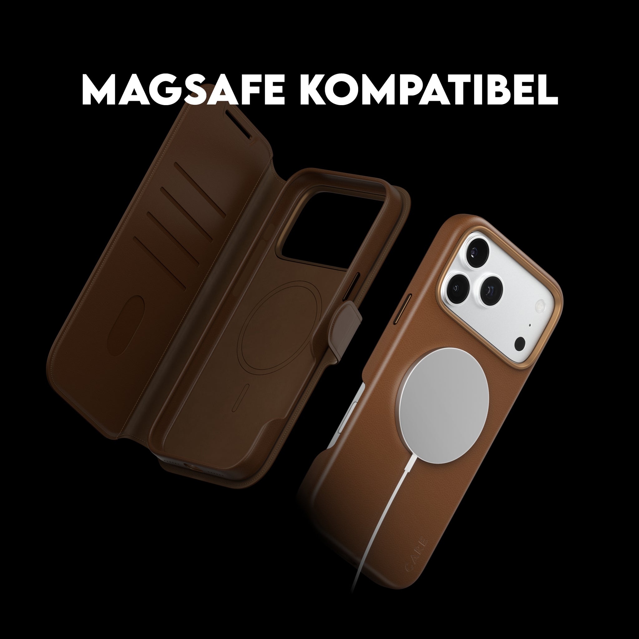 CARE™ by PanzerGlass® Tango 2-i-1 Wallet Case Brun m. MagSafe iPhone 18 Pro Max | 17 Pro Max
