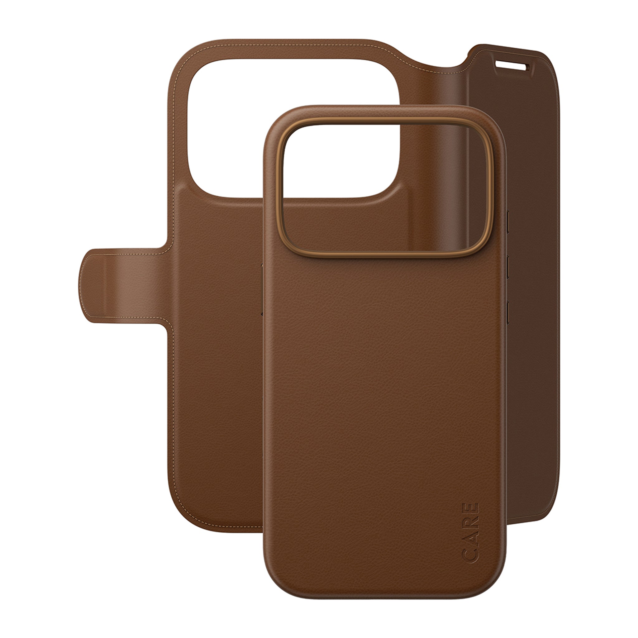 CARE™ by PanzerGlass® Tango 2-i-1 Wallet Case Brun m. MagSafe iPhone 18 Pro | 17 Pro