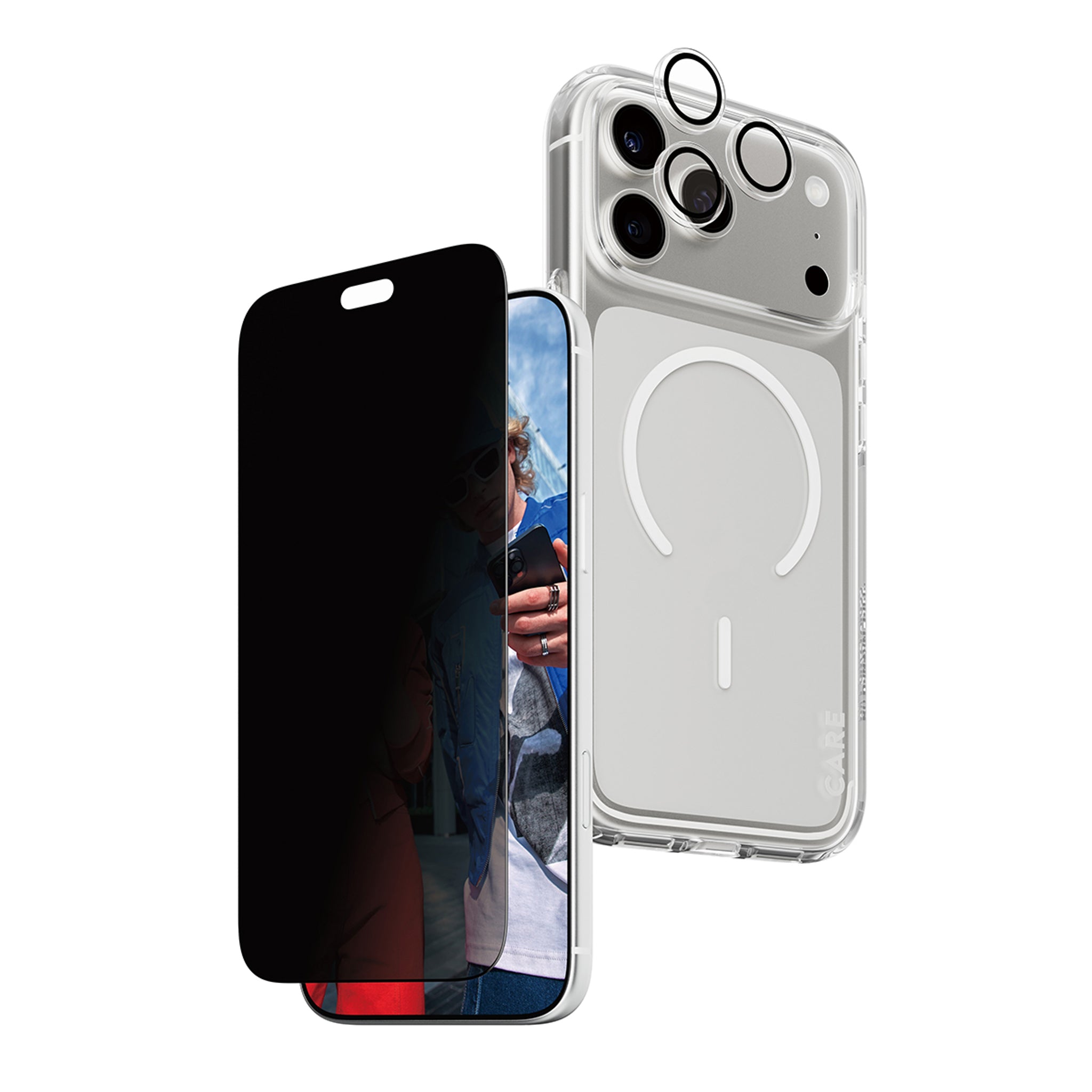 PanzerGlass® | CARE™ by PanzerGlass® Privacy Flagship 3-in-1 Pakke iPhone 18 Pro Max