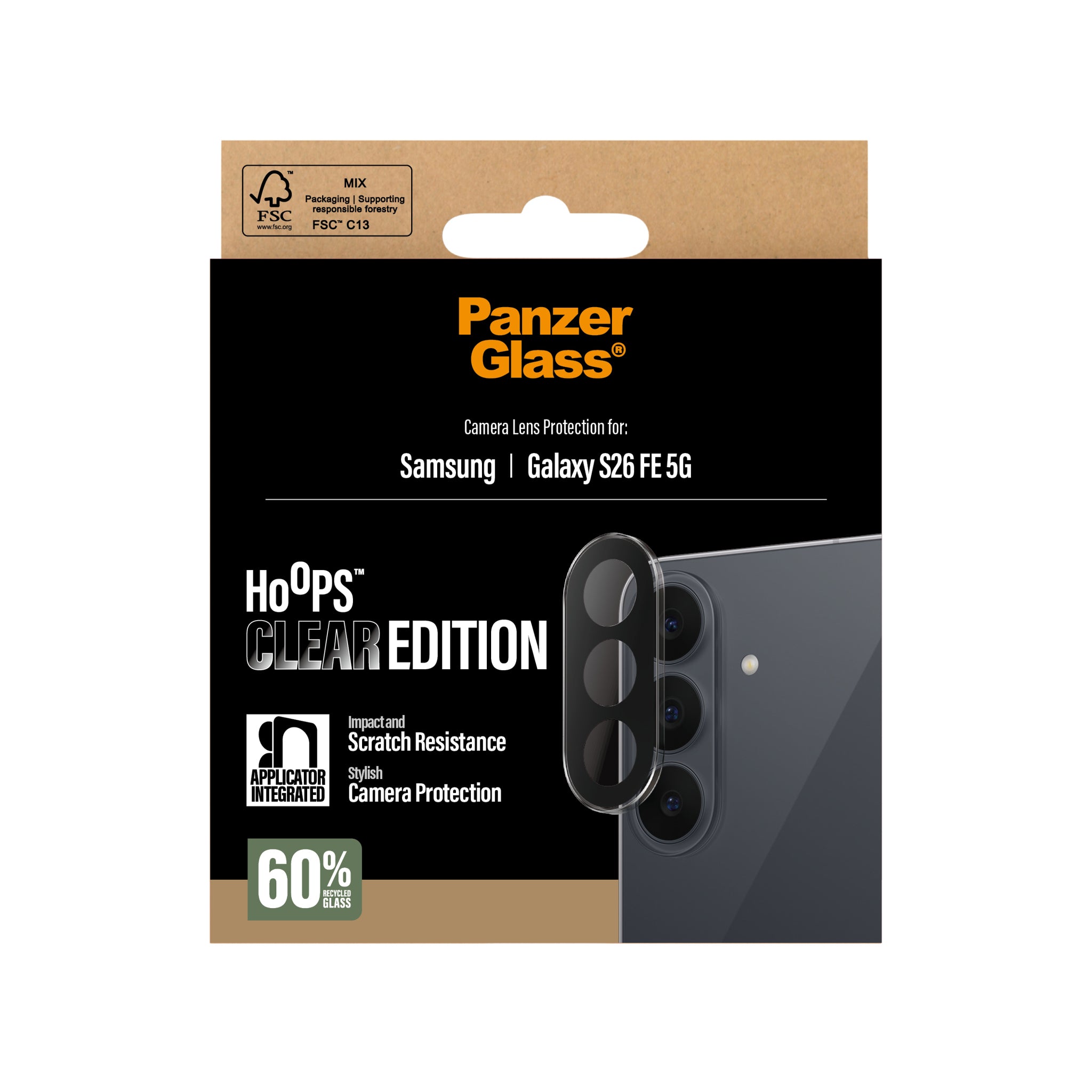 PanzerGlass® Hoops® Kameralinsebeskytter Transparent Samsung Galaxy S26 FE 5G