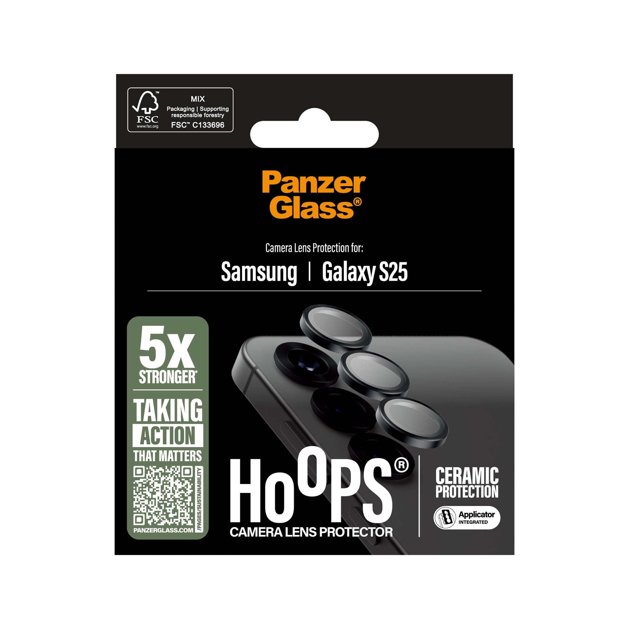 PanzerGlass® Hoops® Ceramic Kameralinsebeskytter Samsung Galaxy S25