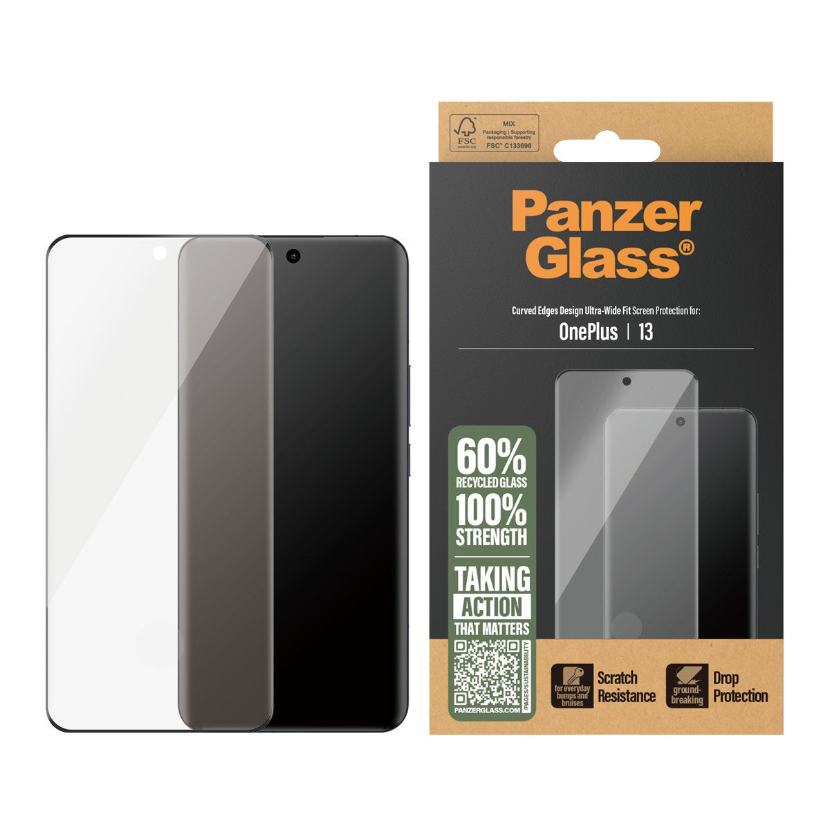 PanzerGlass® Skærmbeskyttelse OnePlus 13 | Ultra-Wide Fit