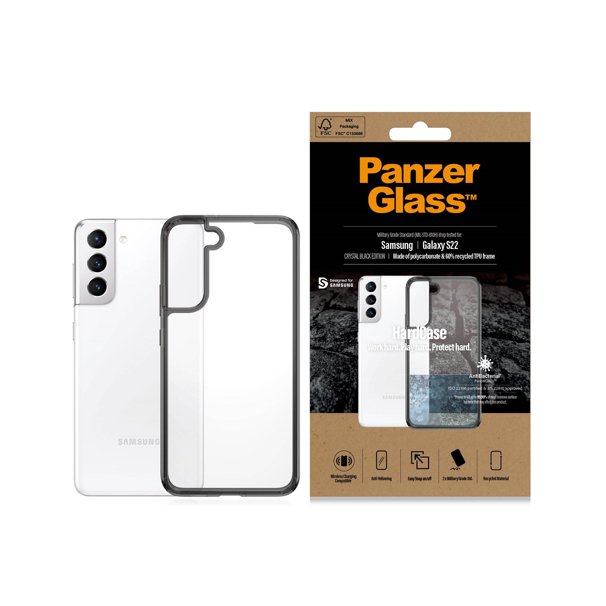 PanzerGlass® HardCase Samsung Galaxy S22 5G - Smokey Sort