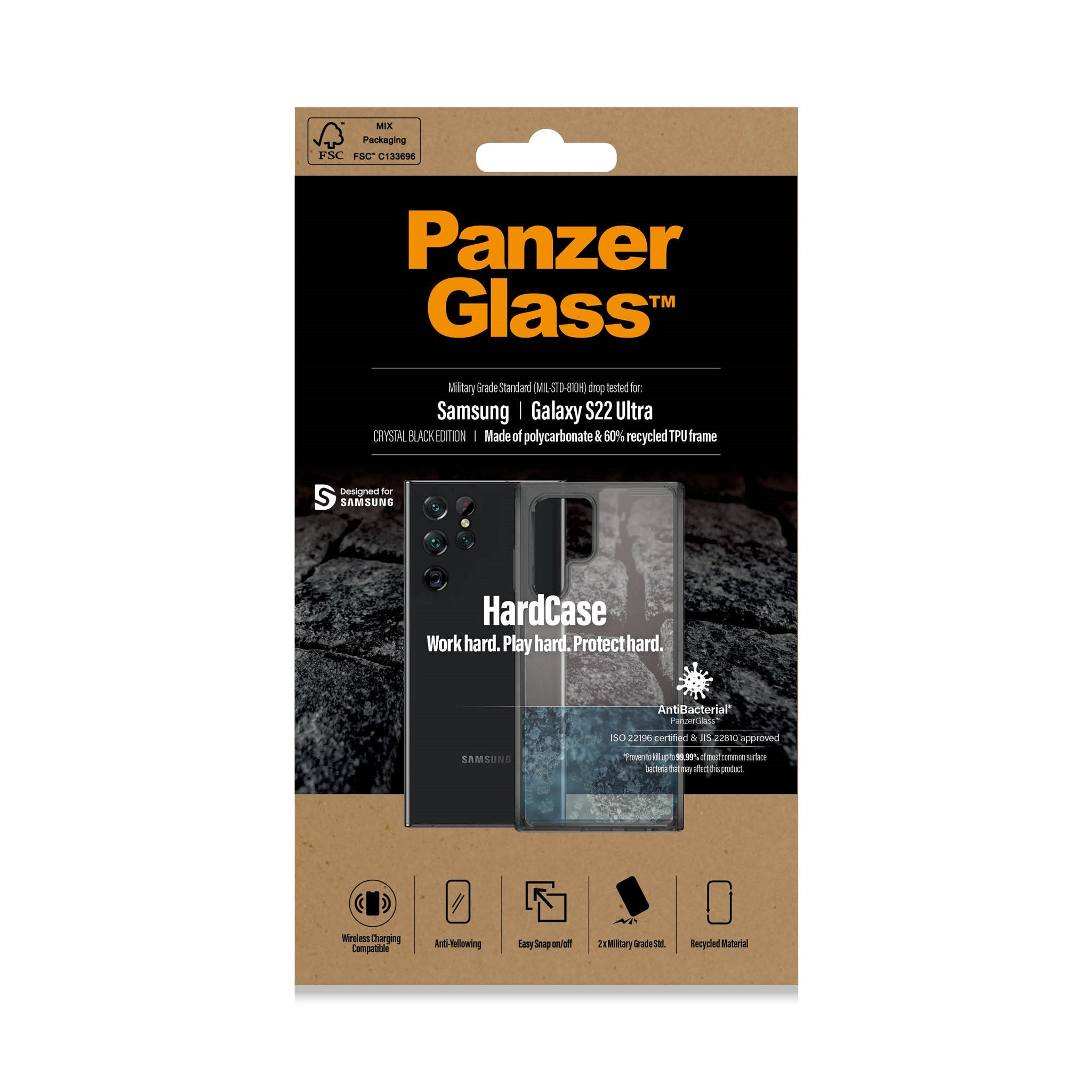 PanzerGlass® HardCase Samsung Galaxy S22 Ultra 5G - Smokey Sort