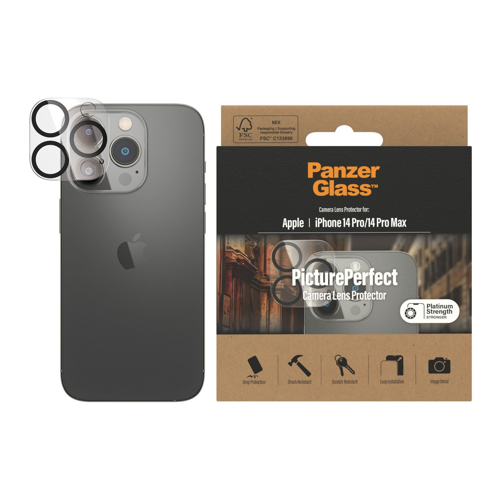 PanzerGlass® PicturePerfect Kameralinsebeskytter iPhone 14 Pro | 14 Pro Max