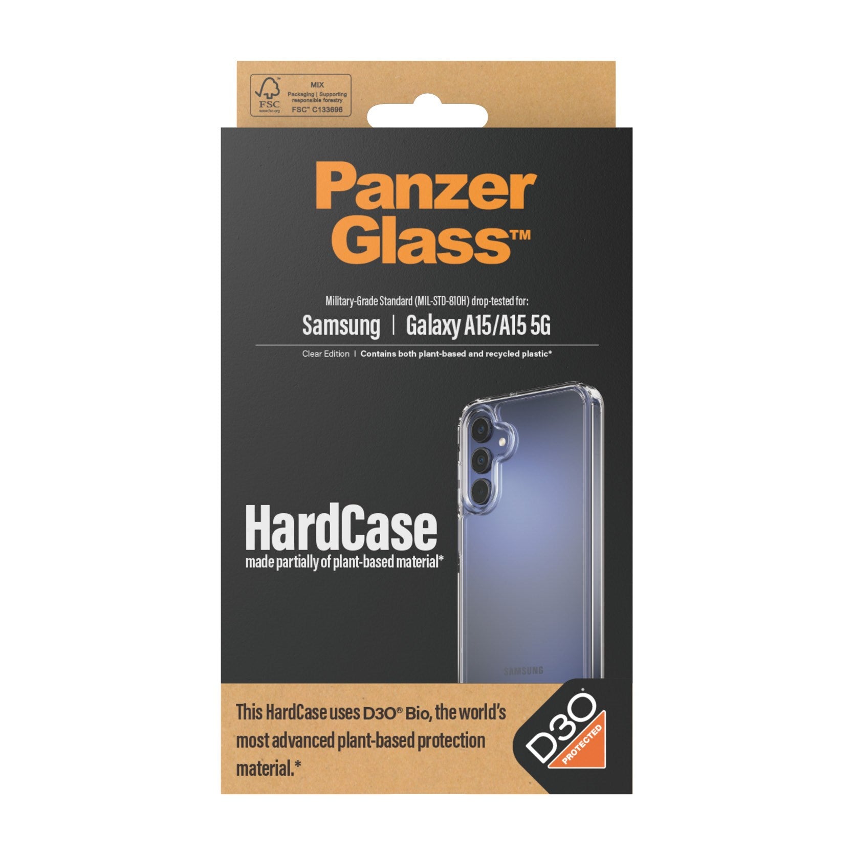 PanzerGlass® HardCase Transparent m. D3O® Samsung Galaxy A15 | A15 5G