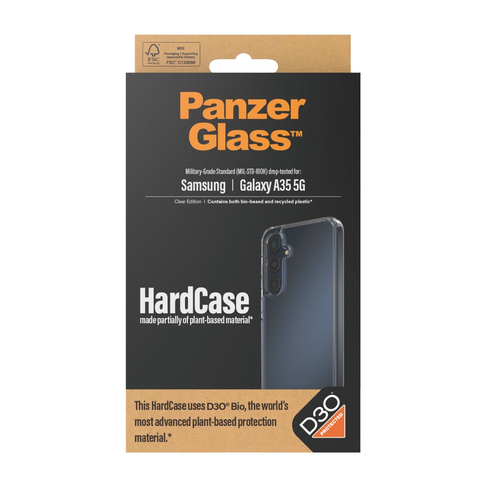 PanzerGlass® HardCase Transparent m. D3O® Samsung Galaxy A35 5G