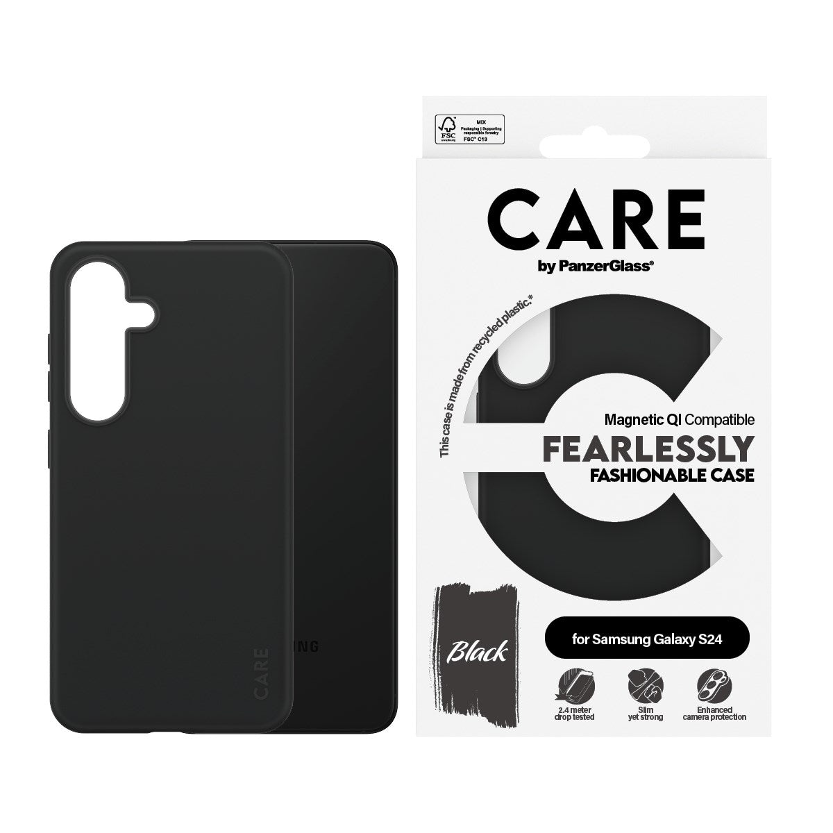CARE by PanzerGlass® Case Sort m. Qi Compatible Samsung Galaxy S24