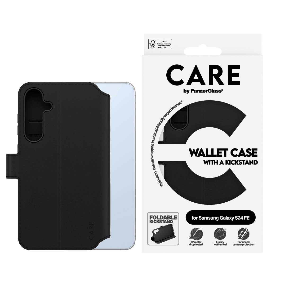 CARE™ by PanzerGlass® Wallet Case m. Kickstand Samsung Galaxy S24 FE 5G