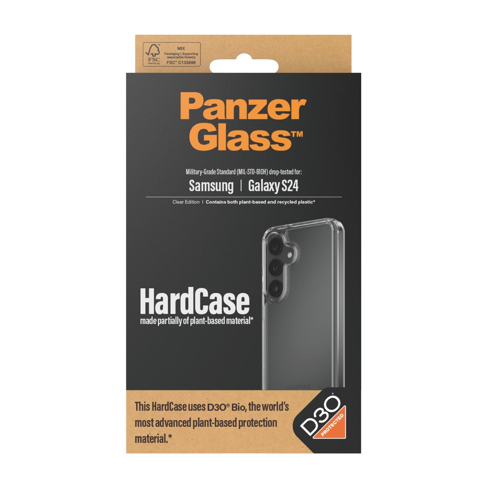 PanzerGlass® HardCase Transparent m. D3O® Samsung Galaxy S24