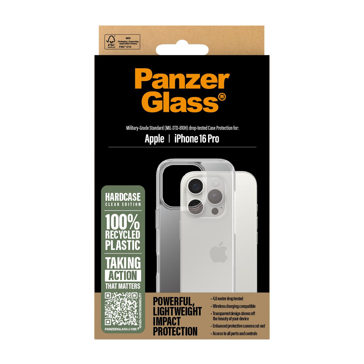PanzerGlass® HardCase Transparent iPhone 16 Pro