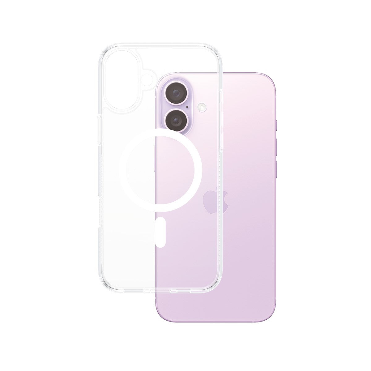 PanzerGlass® HardCase Transparent m. Hvid MagSafe iPhone 16 Plus