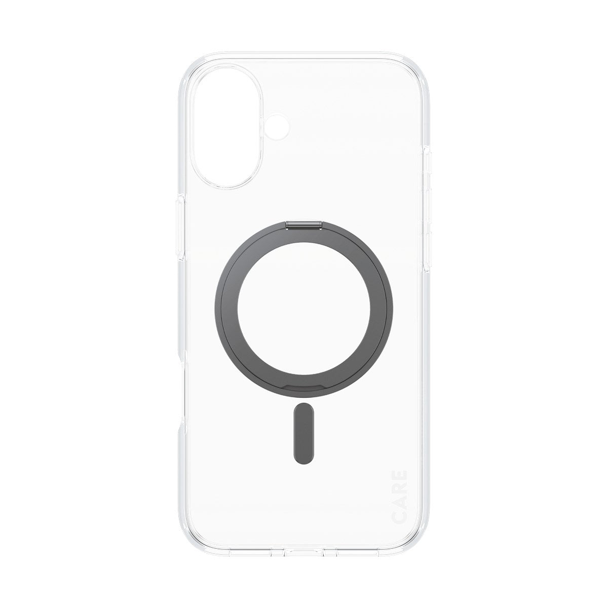 CARE by PanzerGlass® Case Transparent m. Sort Kickstand & MagSafe iPhone 16 Plus
