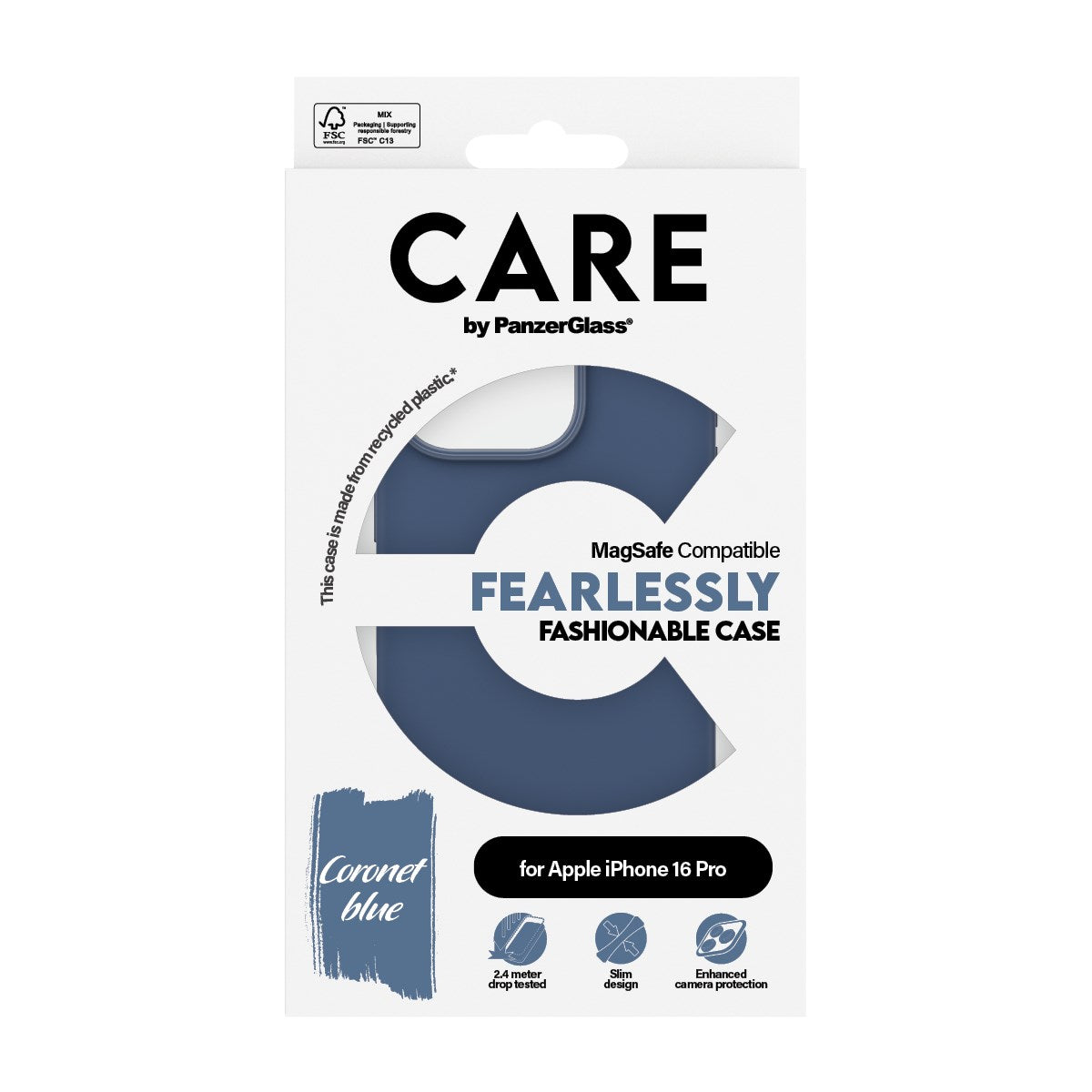 CARE by PanzerGlass® Case Blå m. MagSafe iPhone 16 Pro