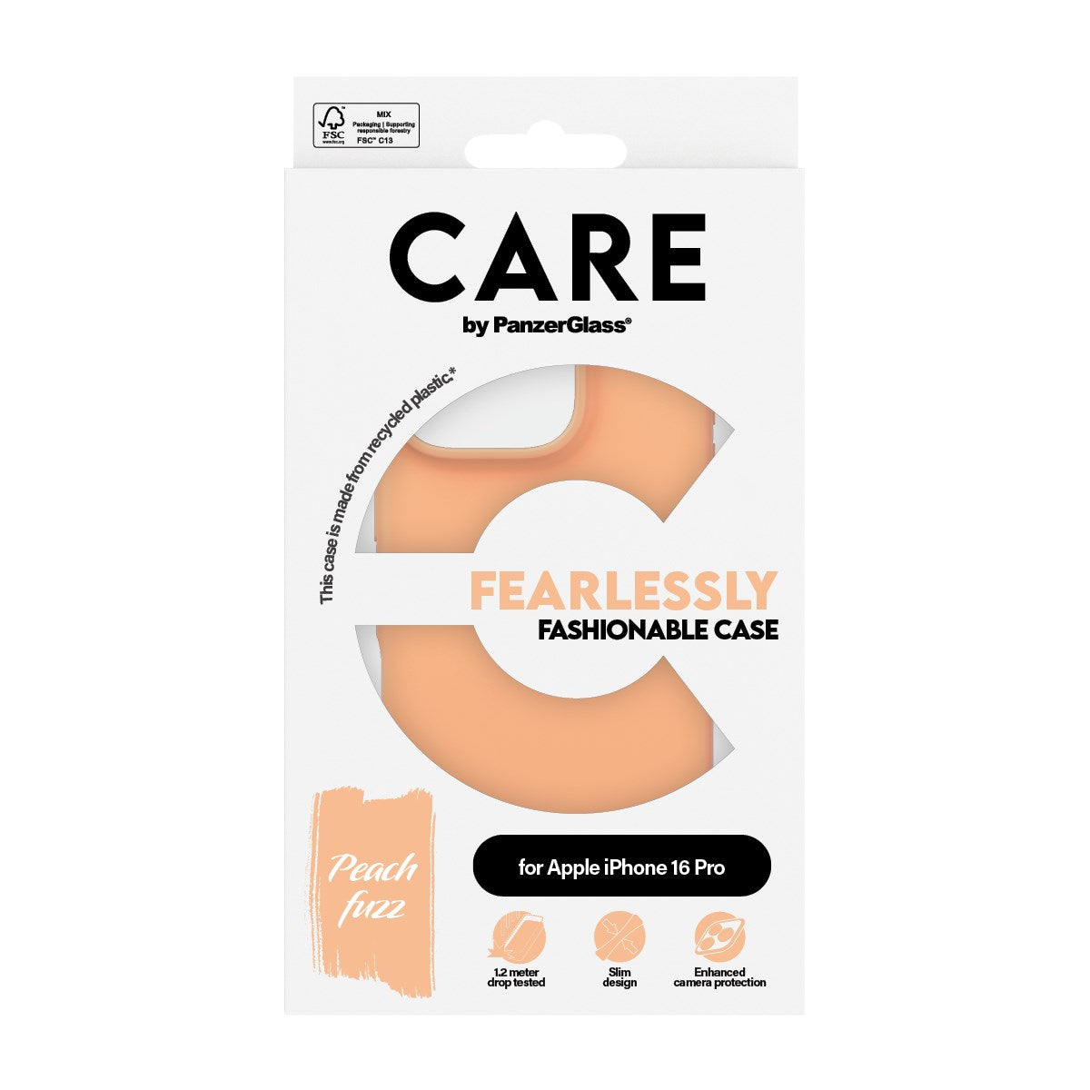 CARE by PanzerGlass® Case Peachy iPhone 16 Pro