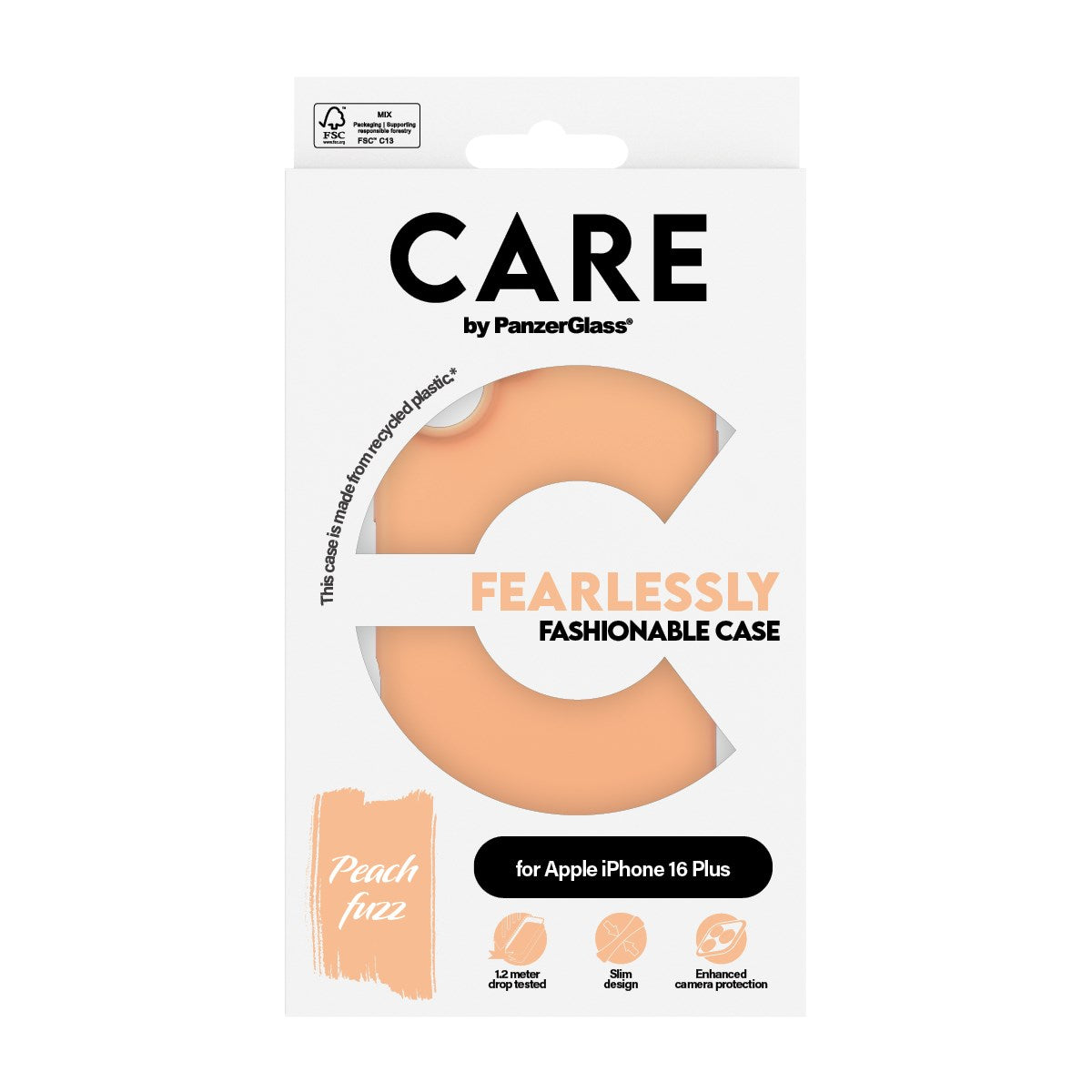 CARE by PanzerGlass® Case Peachy iPhone 16 Plus