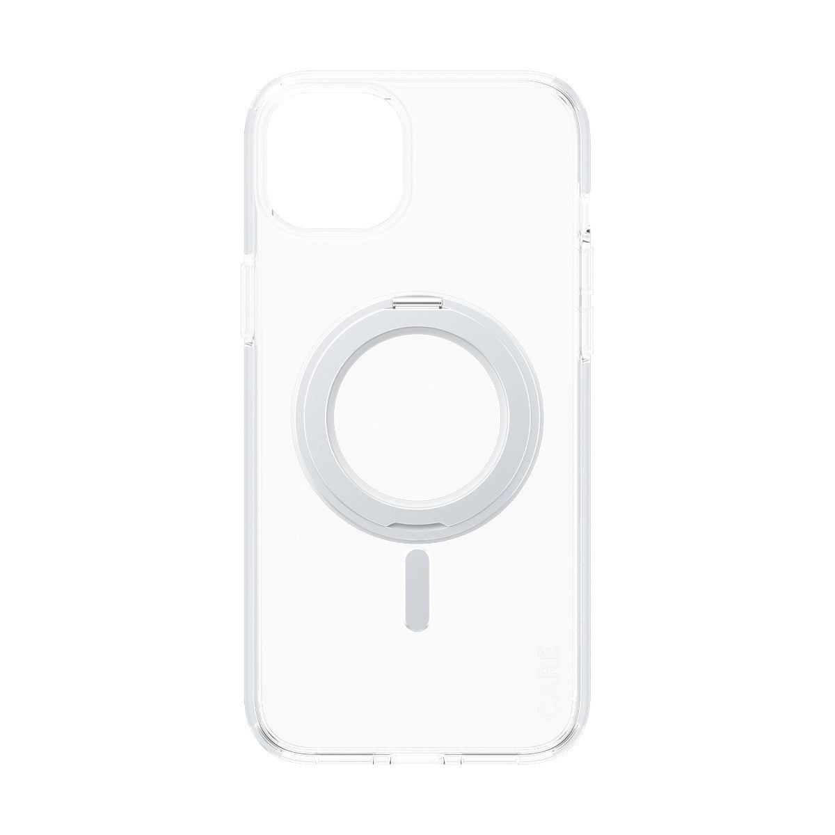 CARE by PanzerGlass® Feature Case Transparent m. Sølv Kickstand & MagSafe iPhone 15 Plus