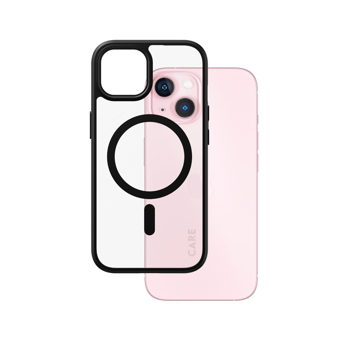 CARE by PanzerGlass® Urban Combat Case Transparent m. Sort MagSafe iPhone 15