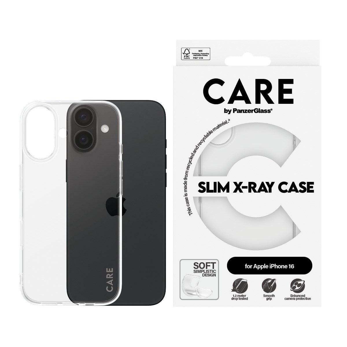 CARE by PanzerGlass® X-Ray Case iPhone 16