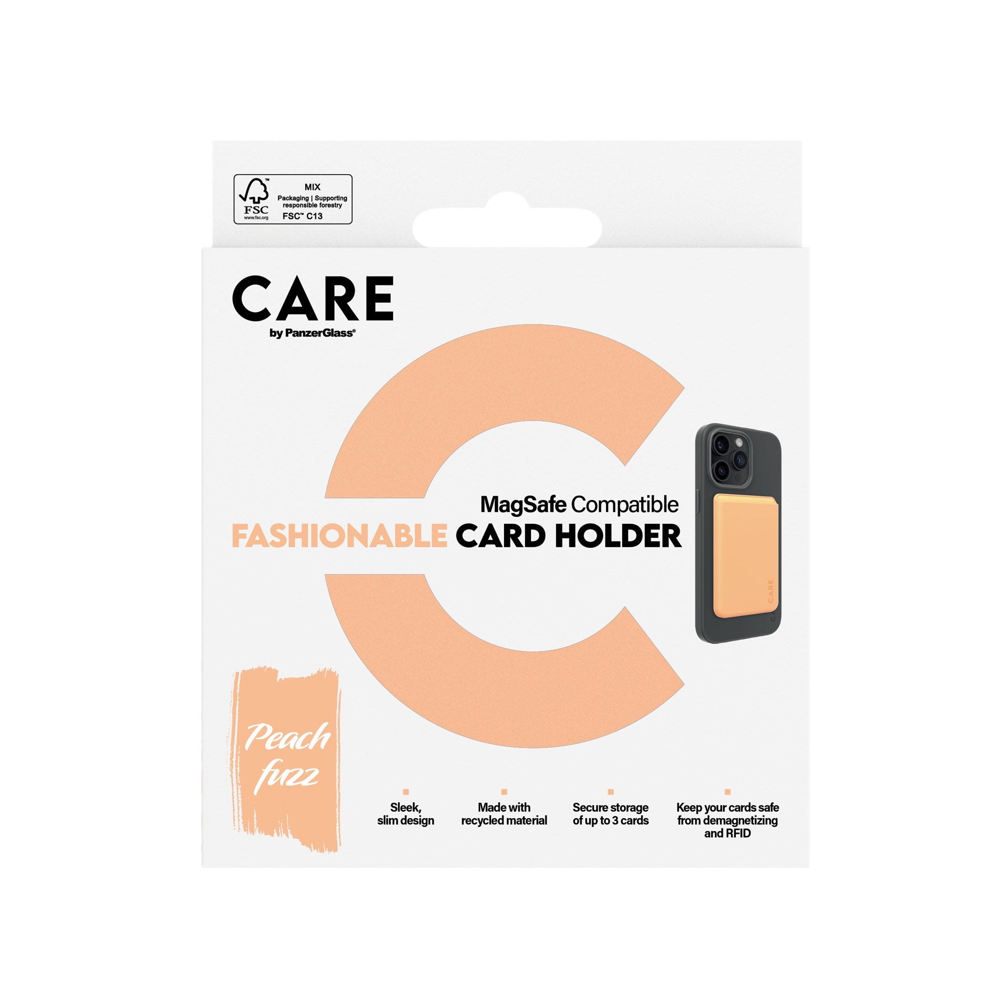 CARE by PanzerGlass® Kortholder Peachy iPhone