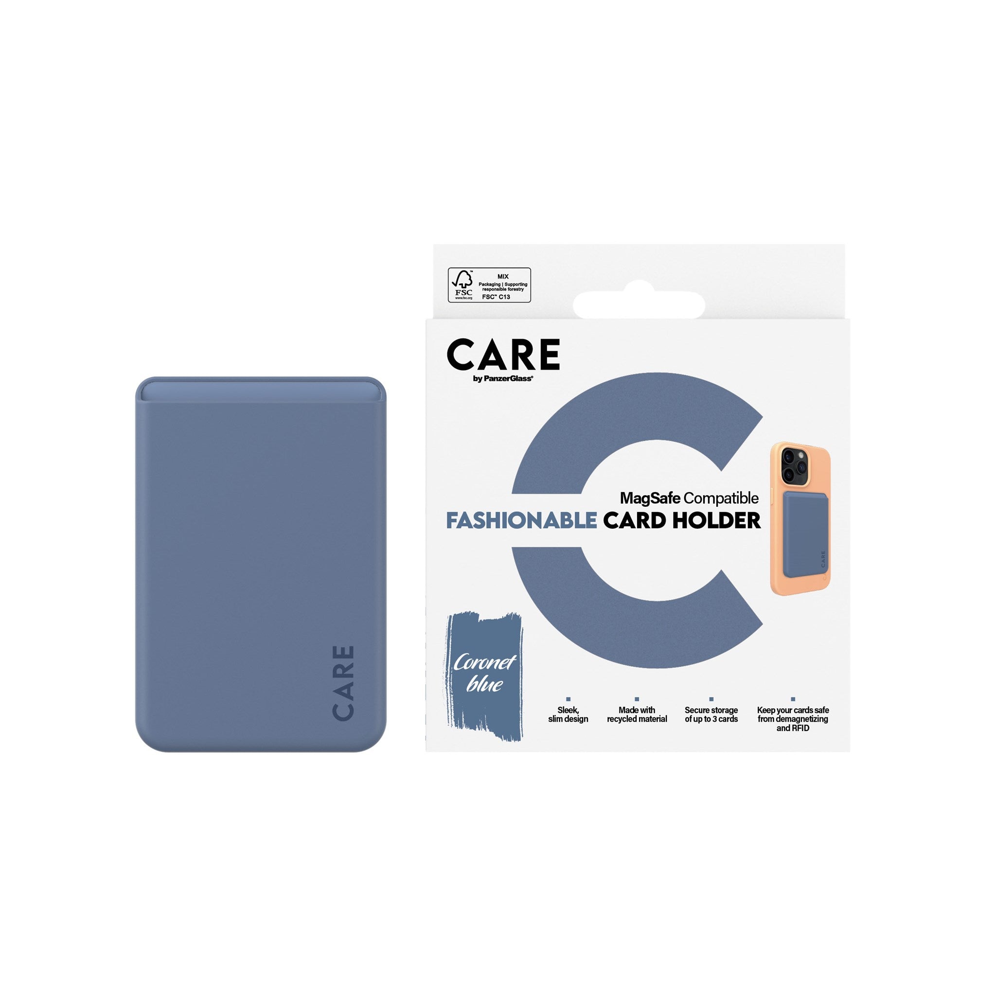 CARE™ by PanzerGlass® Kortholder Blå iPhone