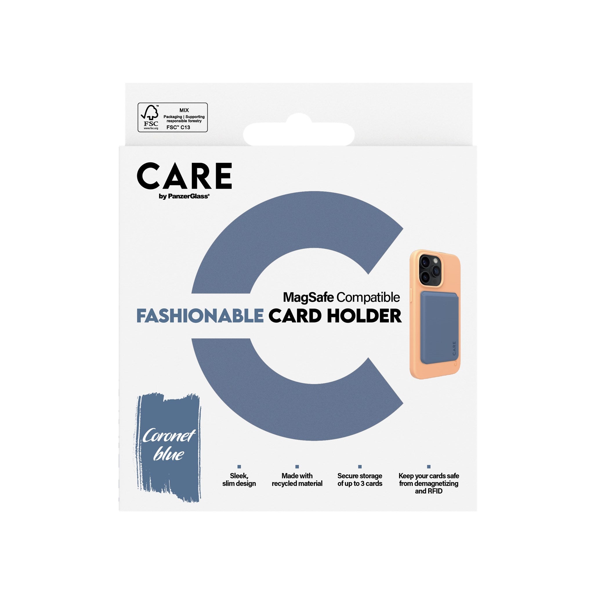 CARE™ by PanzerGlass® Kortholder Blå iPhone