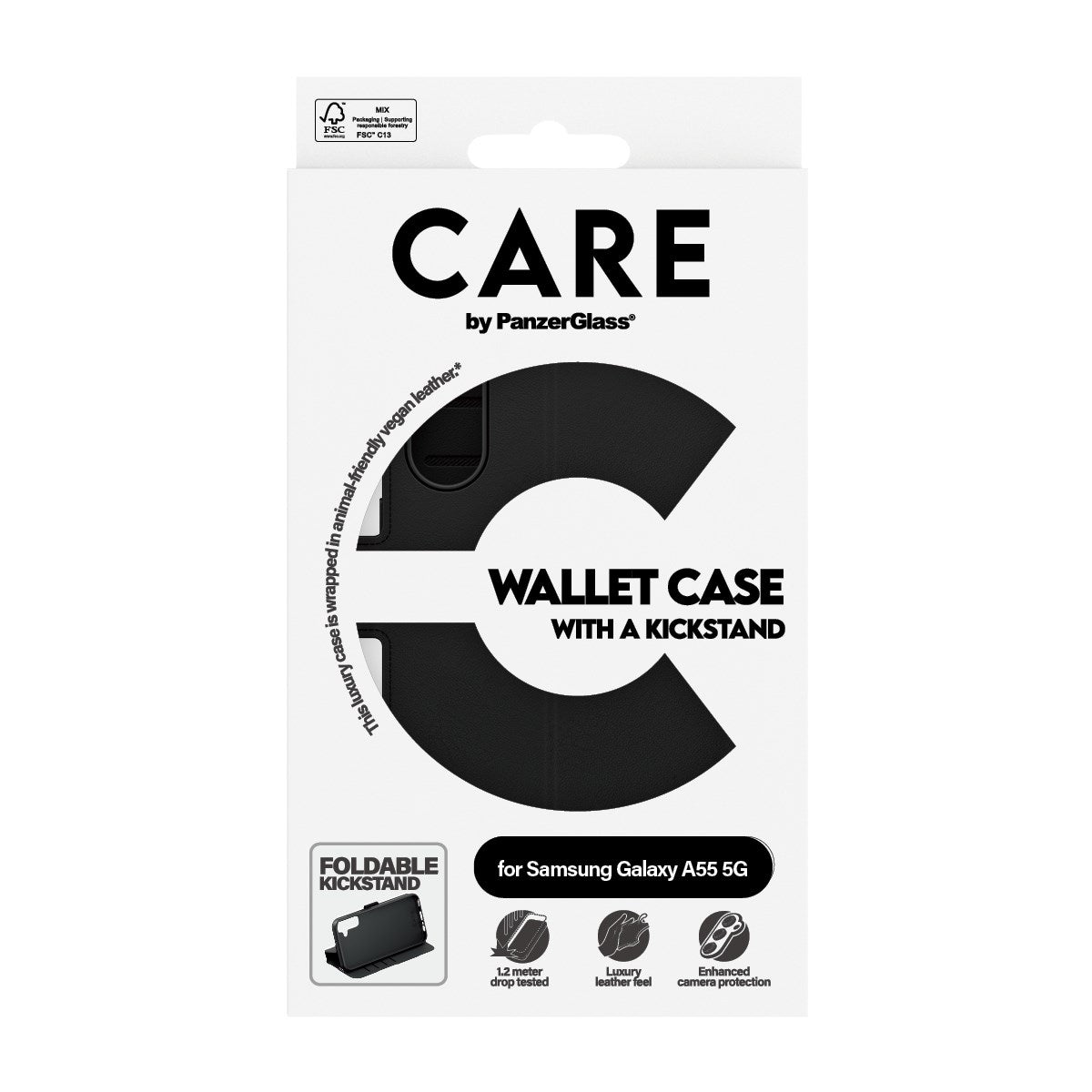 CARE by PanzerGlass® Wallet Case m. Kickstand Samsung Galaxy A55 5G