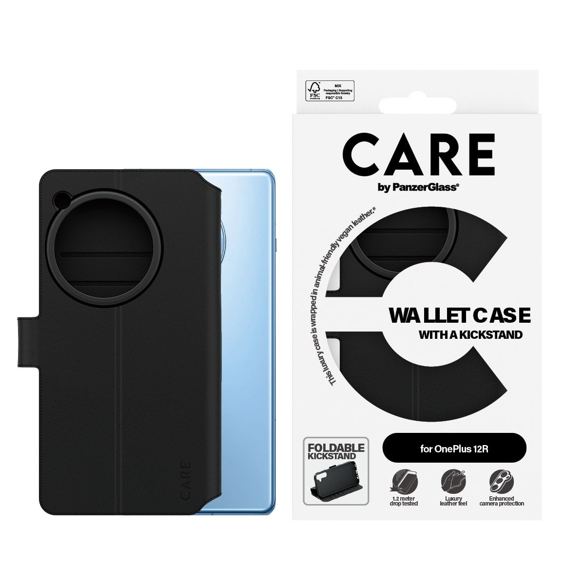 CARE by PanzerGlass® Wallet Case m. Kickstand OnePlus 12R