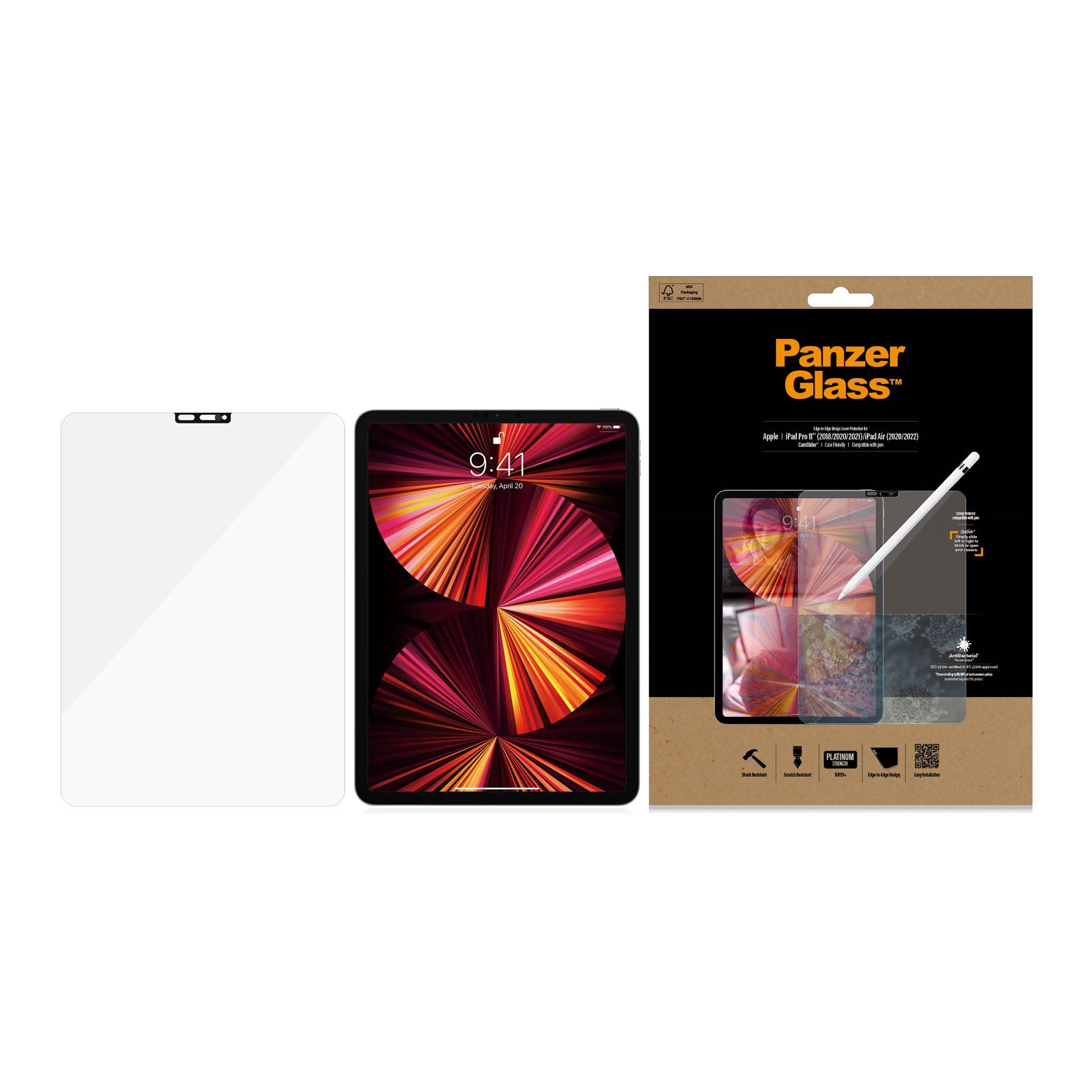 PanzerGlass® Skærmbeskyttelse iPad Pro 11″ (2018, 2020-2022, 2024) | Air 10.9'' (2020, 2022)