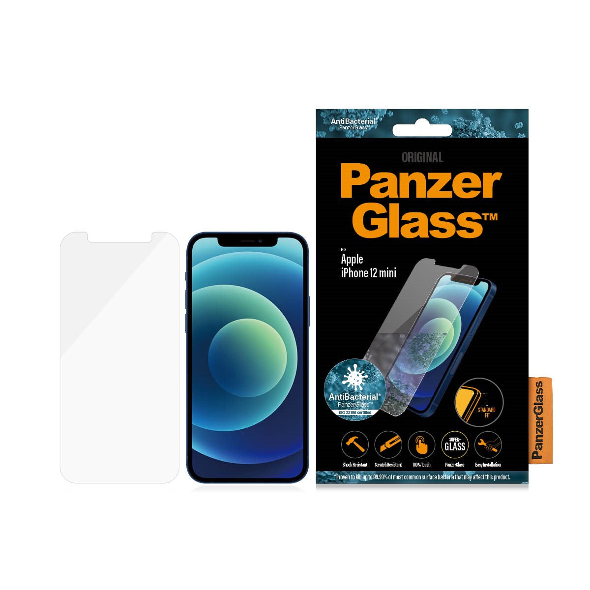 PanzerGlass® Skærmbeskyttelse iPhone 12 Mini | Standard Fit