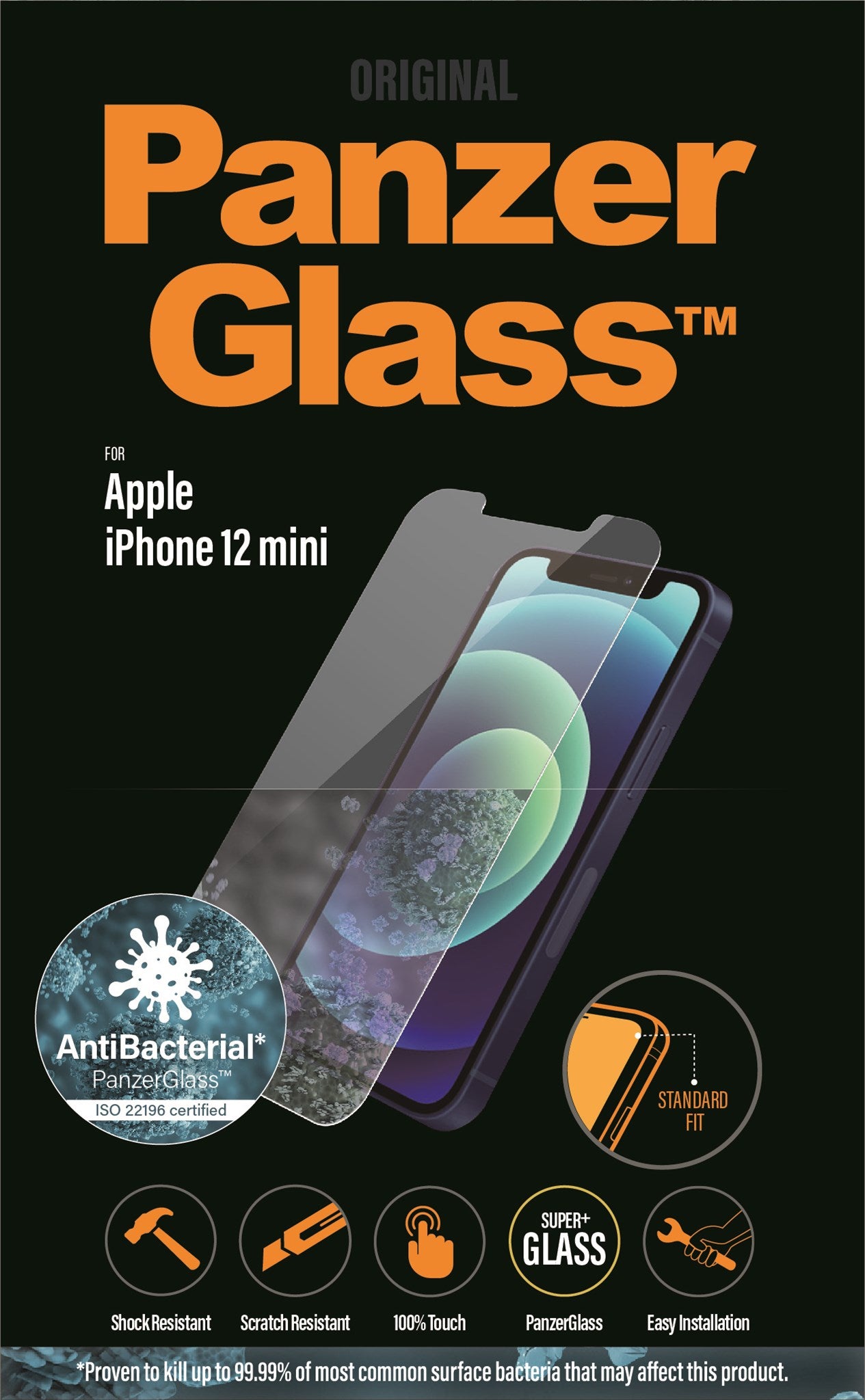 PanzerGlass® Skærmbeskyttelse iPhone 12 Mini | Standard Fit