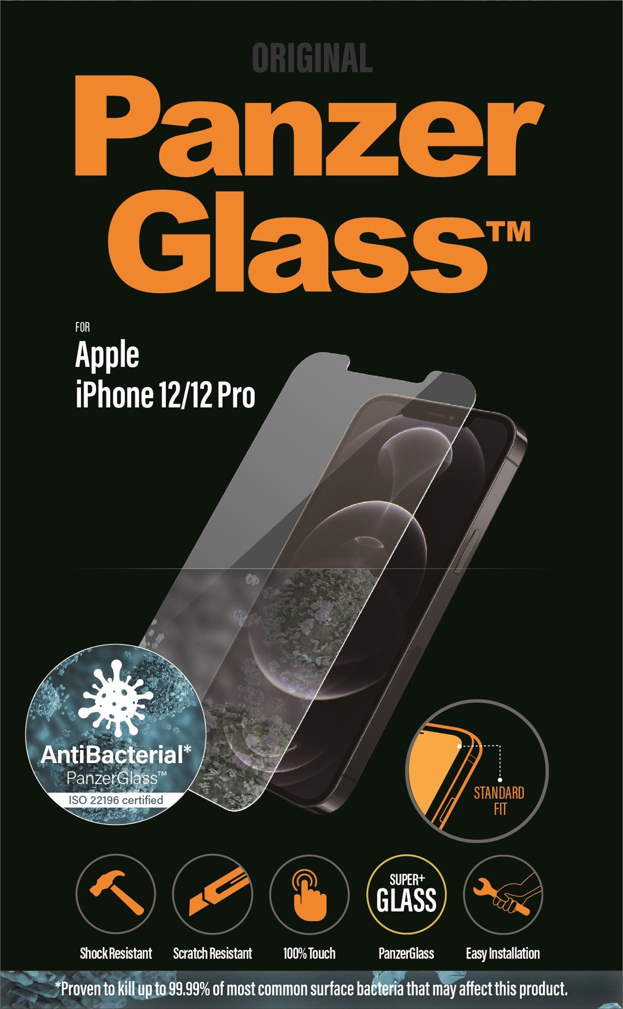 PanzerGlass® Skærmbeskyttelse iPhone 12 | 12 Pro | Standard Fit