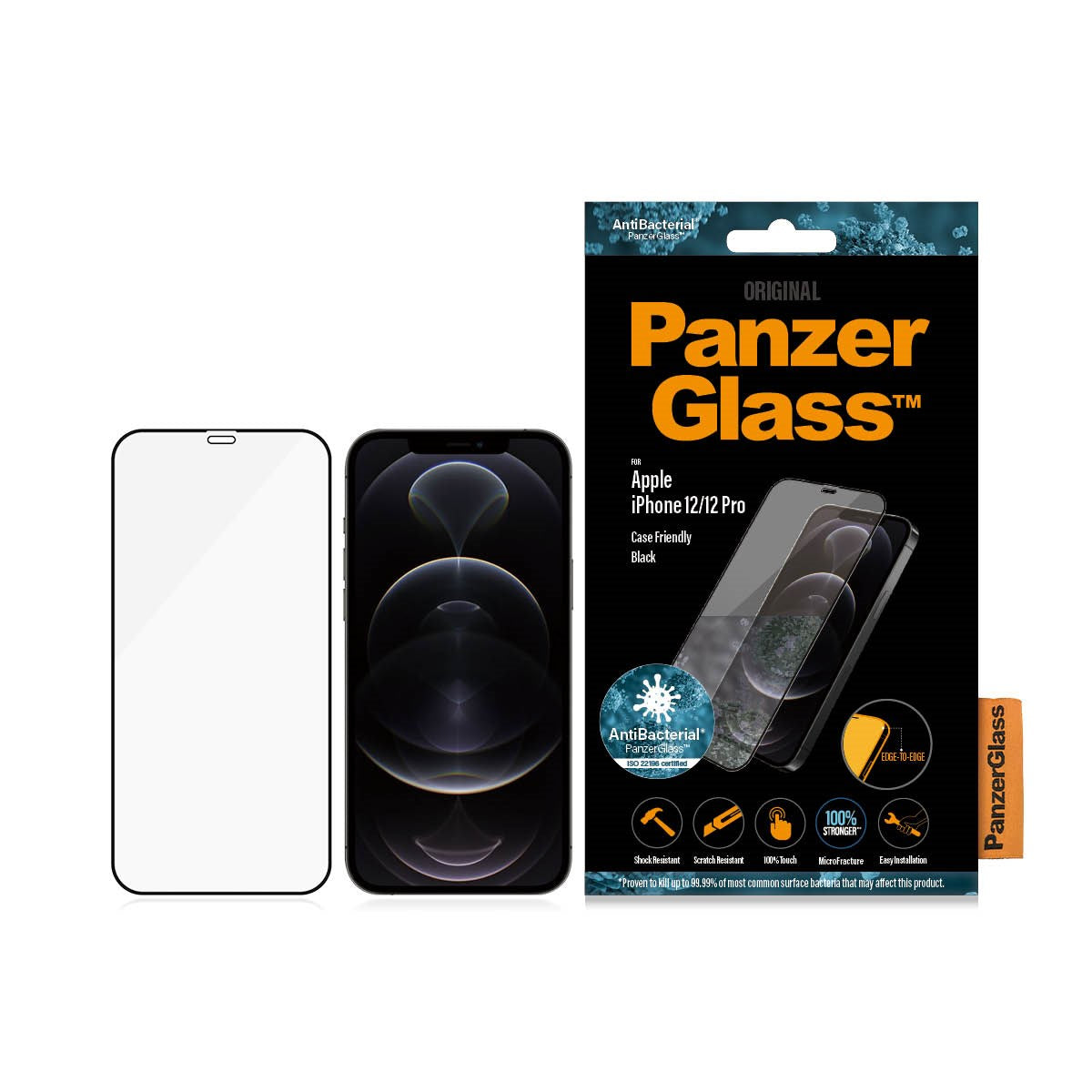PanzerGlass® Skærmbeskyttelse iPhone 12 | 12 Pro | Edge-to-Edge