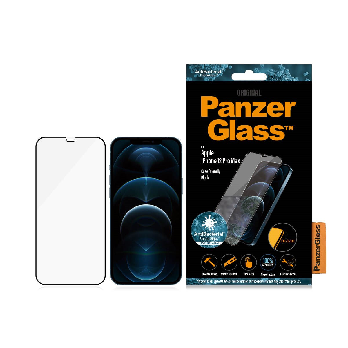 PanzerGlass® Skærmbeskyttelse iPhone 12 Pro Max | Edge-to-Edge