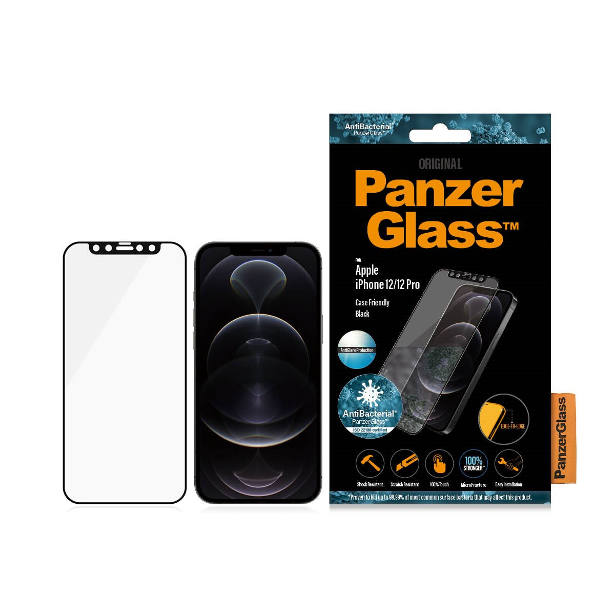 PanzerGlass® Anti-glare Skærmbeskyttelse iPhone 12 | 12 Pro | Edge-to-Edge