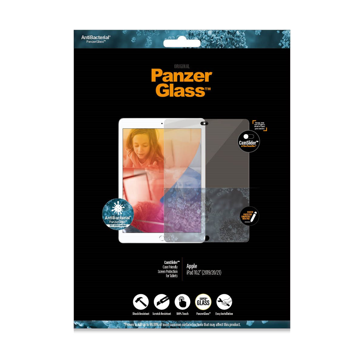 PanzerGlass® CamSlider® Skærmbeskyttelse iPad 10.2″ (2019-2021)