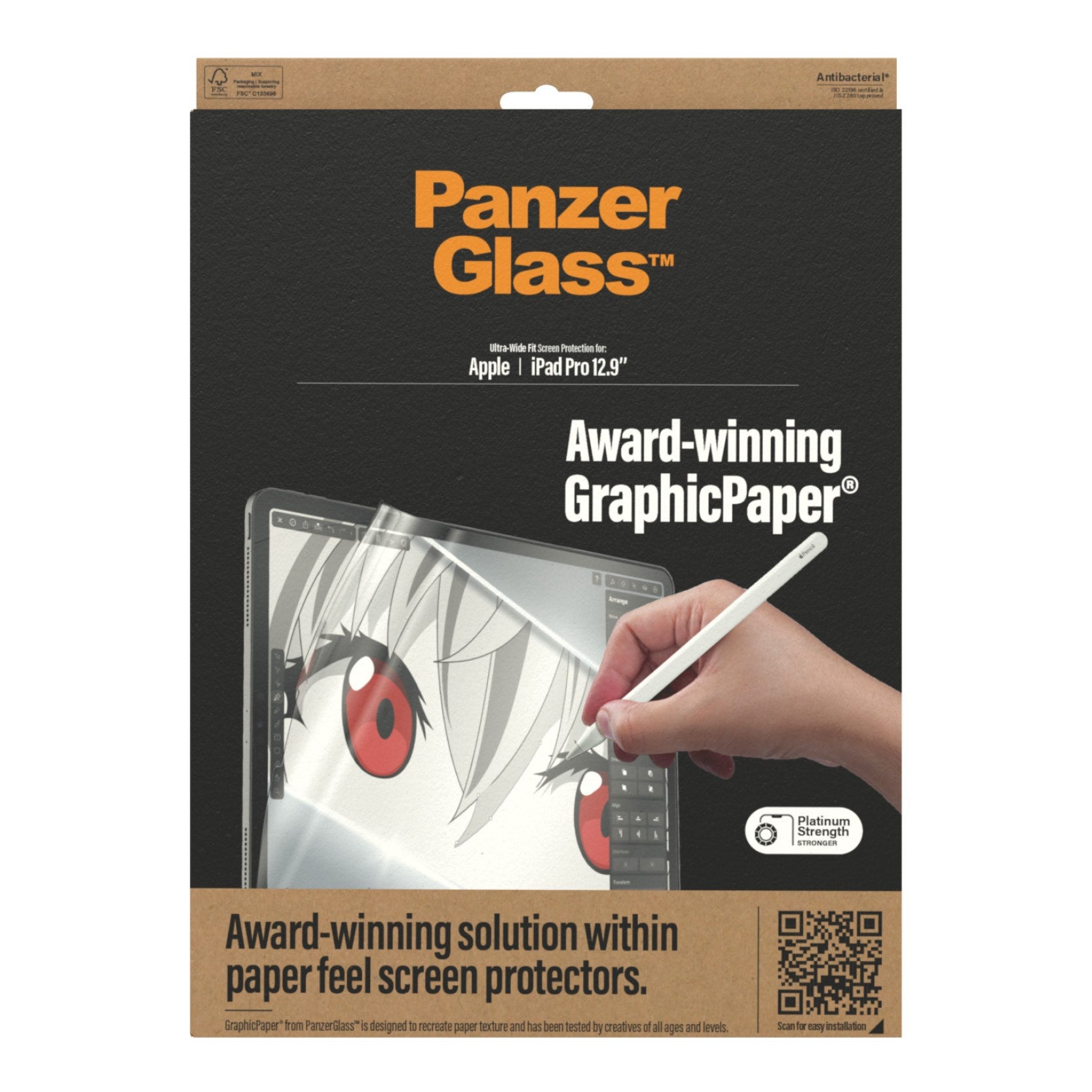 PanzerGlass® GraphicPaper® Skærmbeskyttelse iPad Pro 12.9'' (2018-2022) | Ultra-Wide Fit