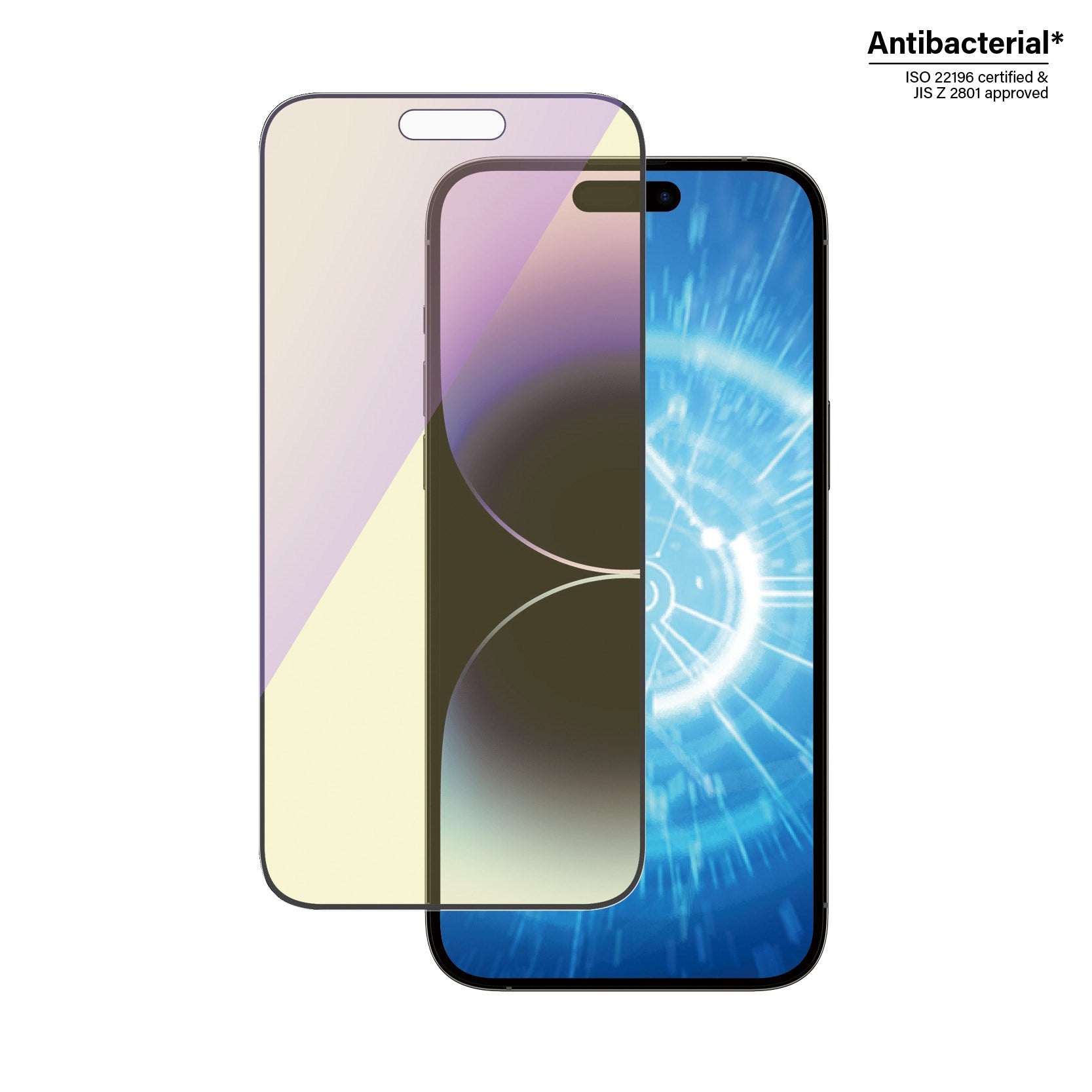 PanzerGlass® Anti-blue light Skærmbeskyttelse iPhone 14 Pro Max | Ultra-Wide Fit m. EasyAligner
