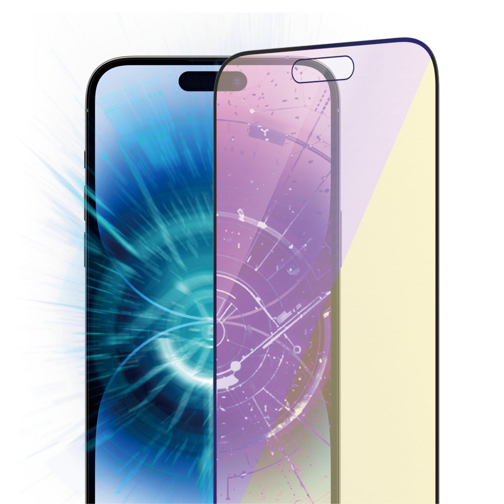 PanzerGlass® Anti-blue light Skærmbeskyttelse iPhone 14 Pro Max | Ultra-Wide Fit m. EasyAligner