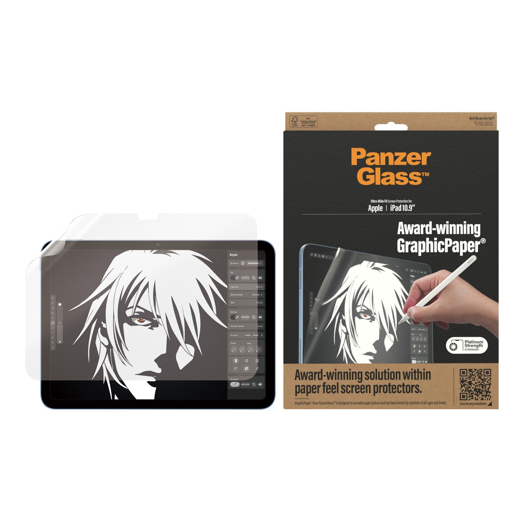PanzerGlass® GraphicPaper® Skærmbeskyttelse iPad 10.9'' (2022) | Ultra-Wide Fit