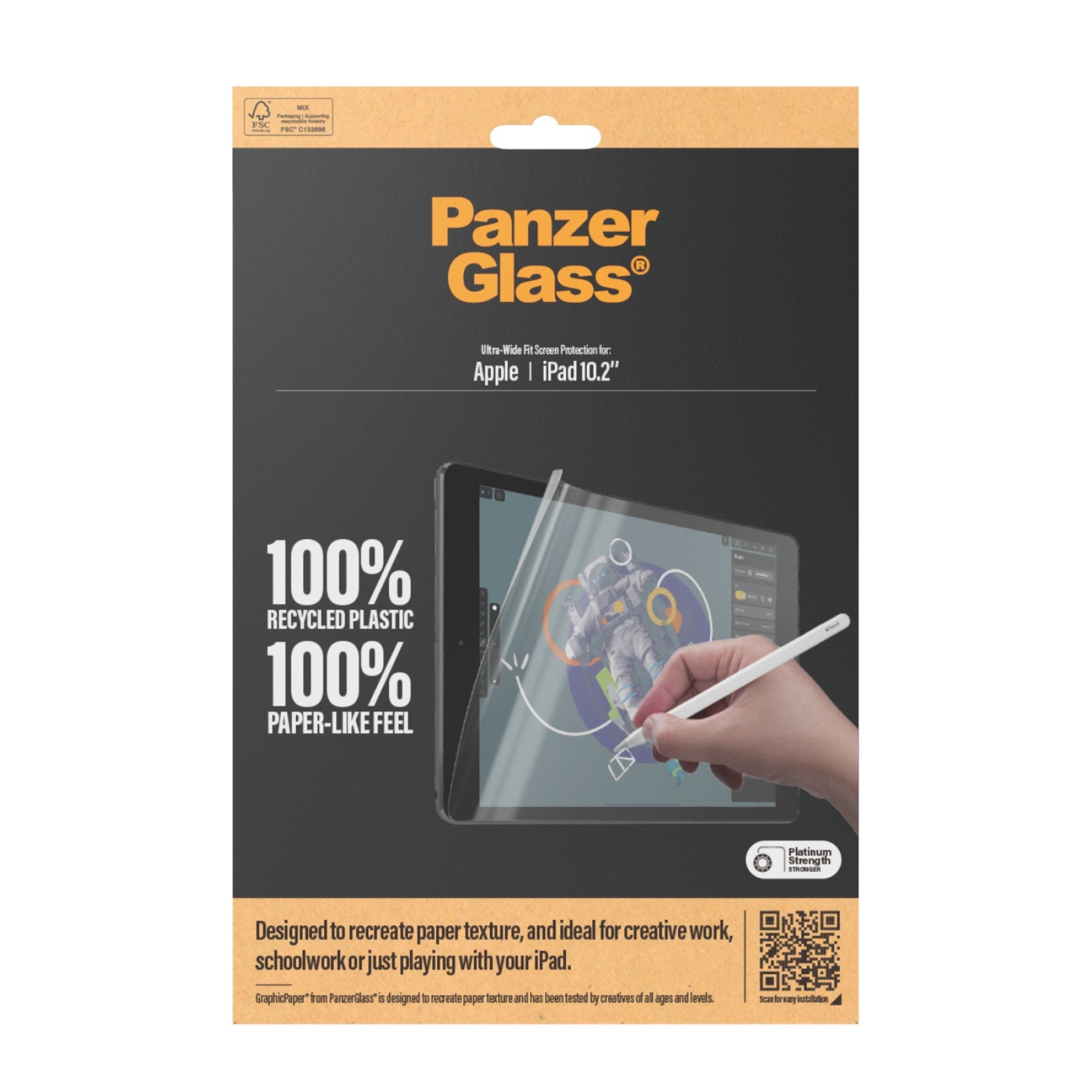 PanzerGlass® GraphicPaper® Skærmbeskyttelse iPad 10.2'' (2019-2021) | Ultra-Wide Fit