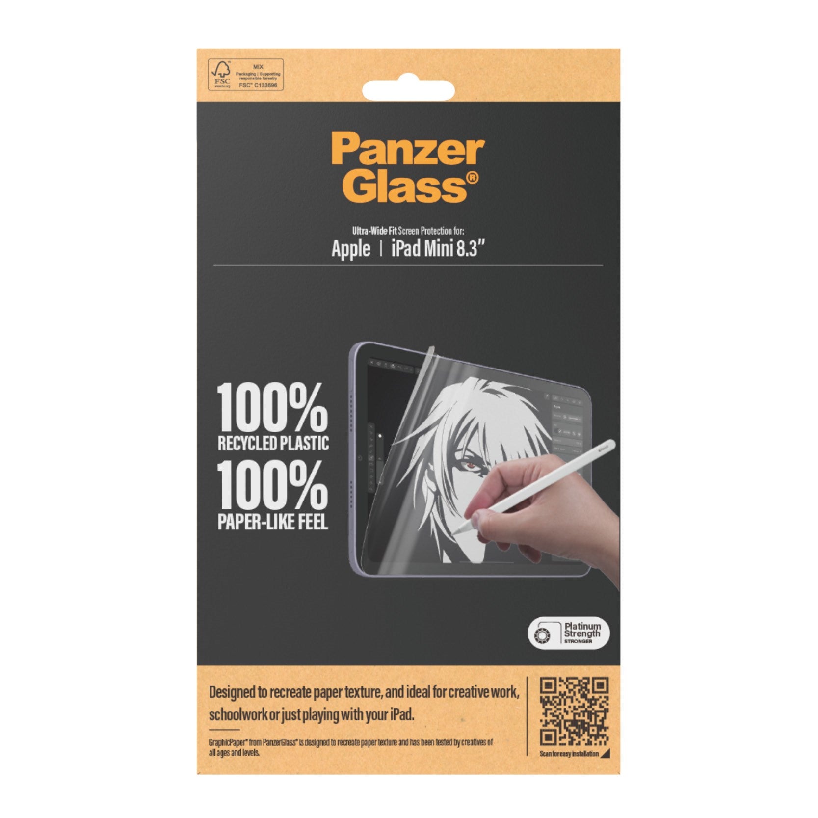 PanzerGlass® GraphicPaper® Skærmbeskyttelse iPad Mini 8.3'' (2021, 2024) | Ultra-Wide Fit