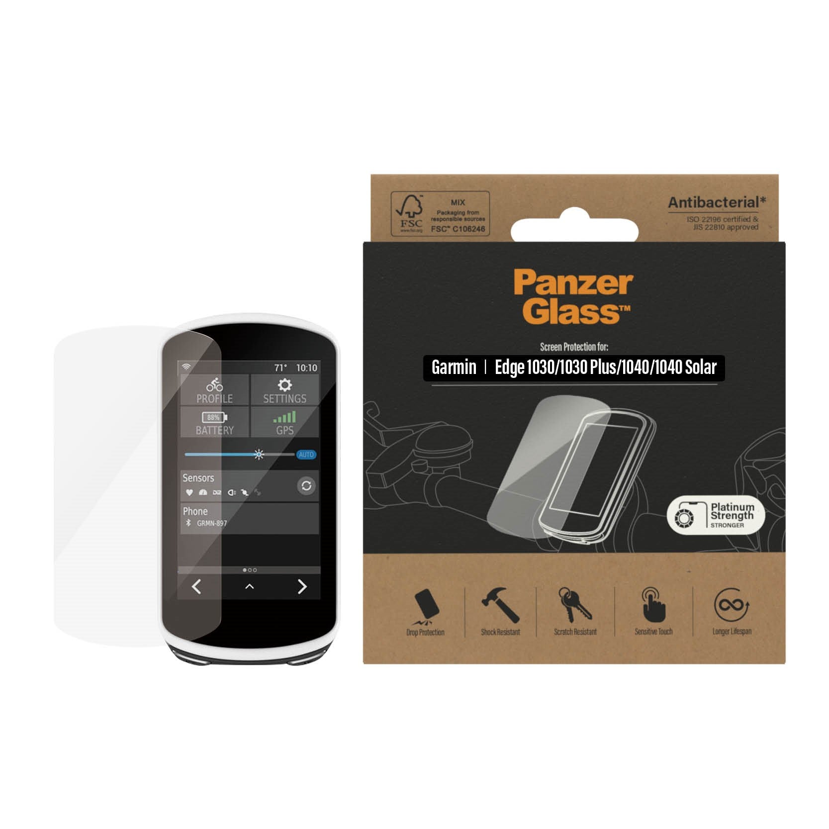 PanzerGlass® Garmin Edge 1030 | 1040 - Anti-Glare | Skærmbeskyttelse