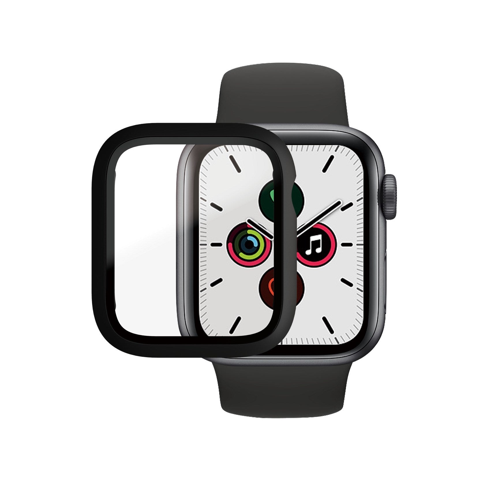 PanzerGlass® Skærmbeskyttelse Full Body Sort Apple Watch Series SE 3 | SE | 6 | 5 | 4 | 40mm