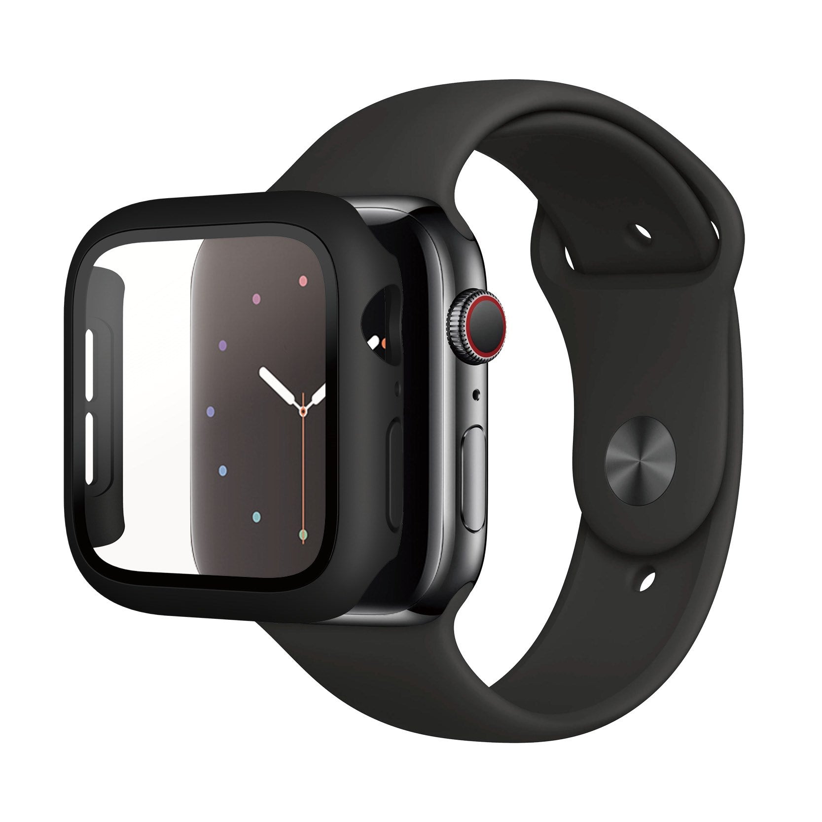 PanzerGlass® Skærmbeskyttelse Full Body Sort Apple Watch SE 3 | SE | 6 | 5 | 4 | 44mm