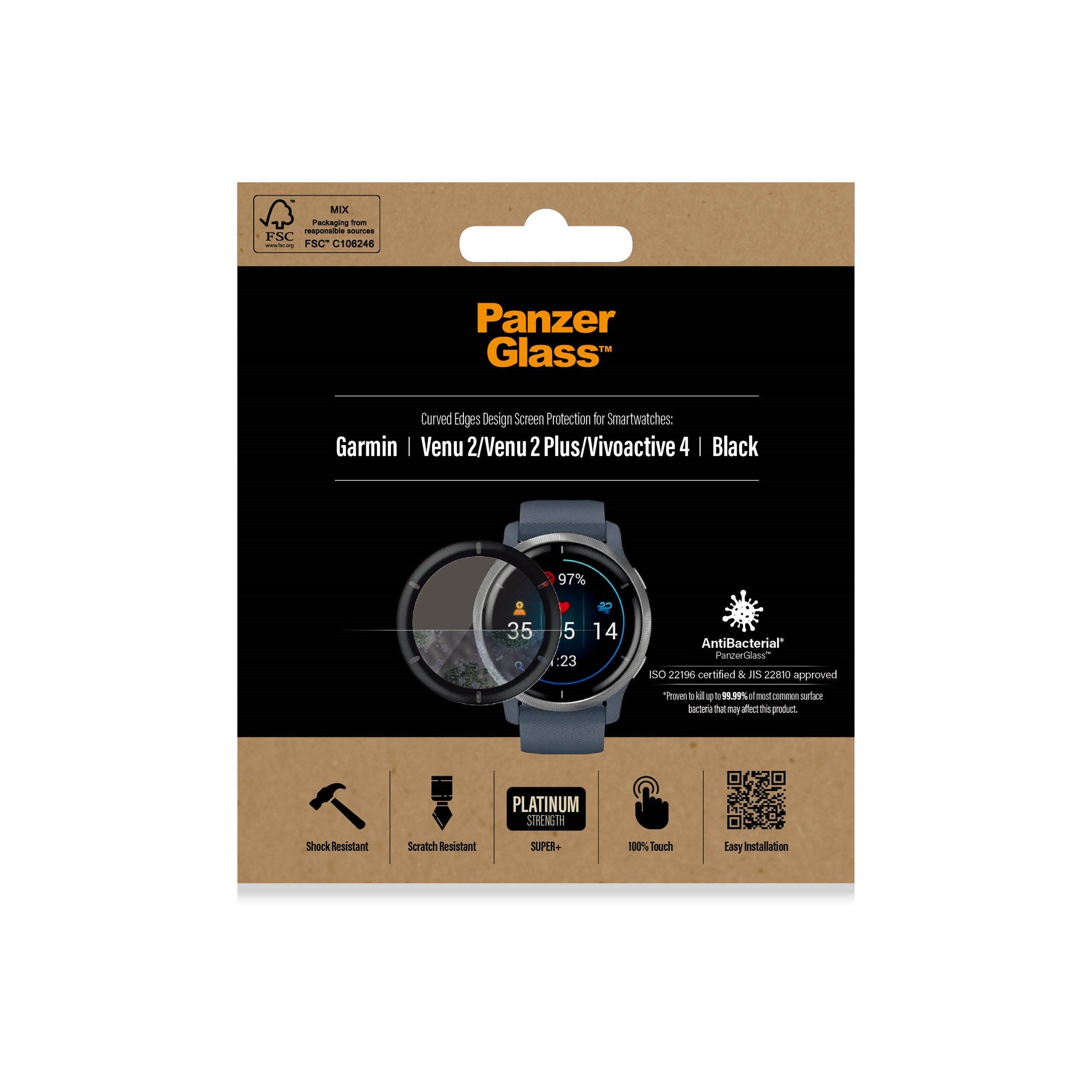 PanzerGlass® Skærmbeskyttelse Garmin Venu 2 |  Vivoactive 4